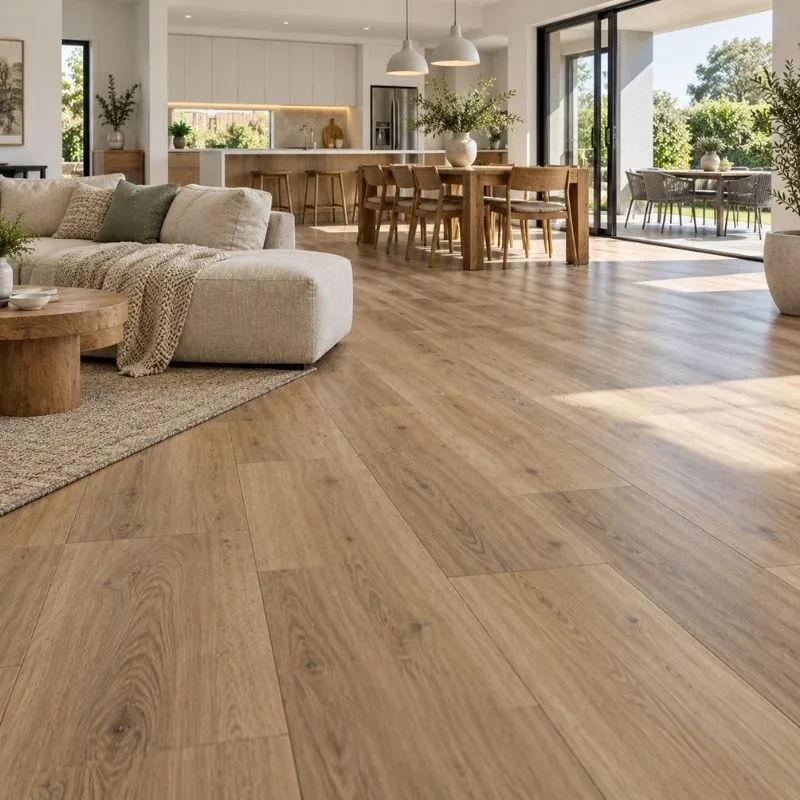Hybrid Flooring installed in Australian Home by Jim's Flooring.
