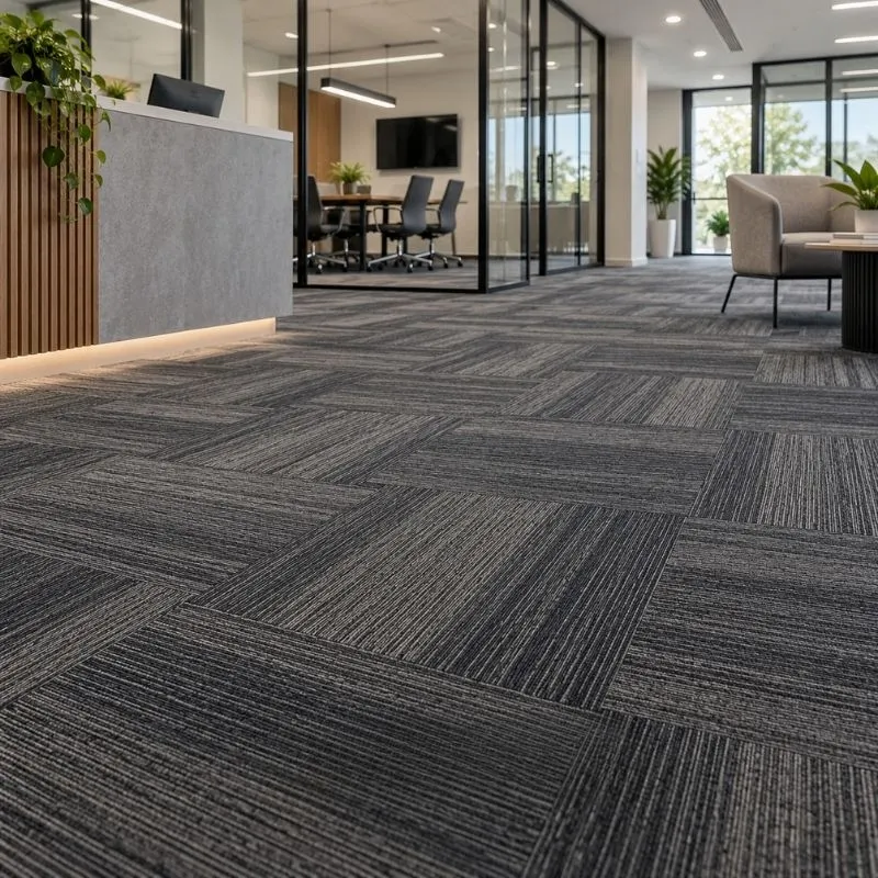 Carpet Tiles installed in Australian Home by Jim's Flooring.