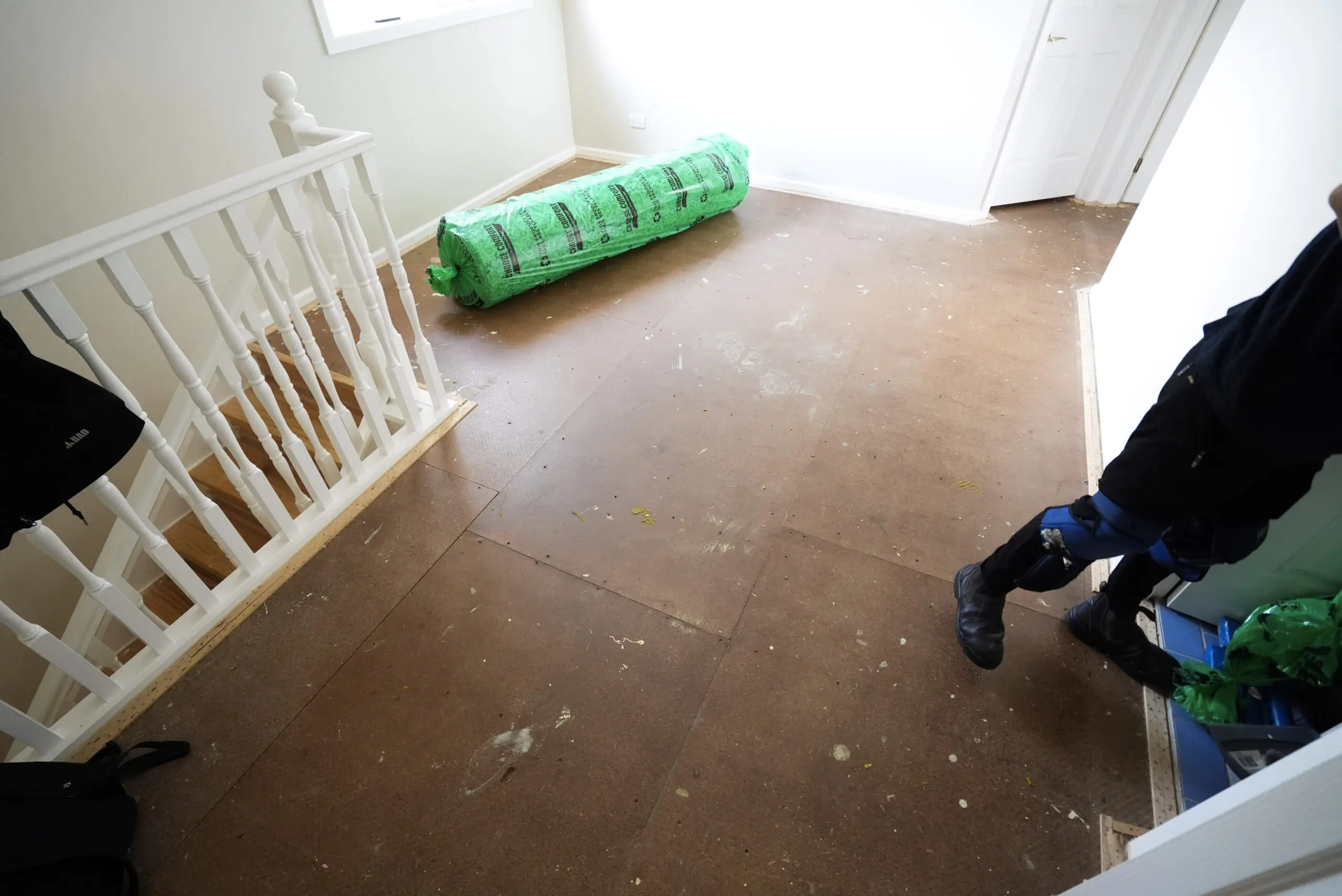 An Australian home hallway without floor installation.