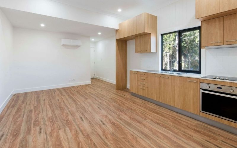 Engineered timber flooring installation in Sydney apartment