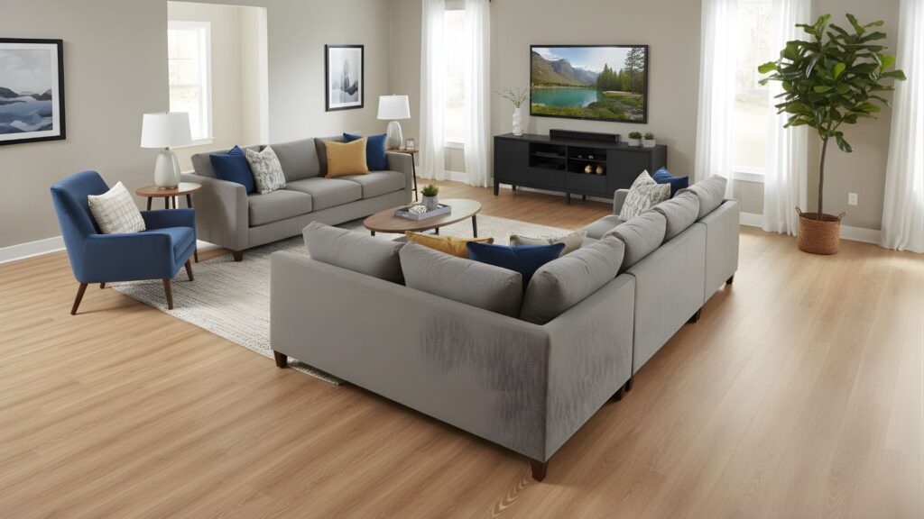 Flooring installation in Perth in a living room