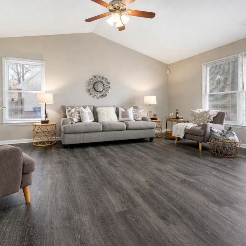 Hybrid Flooring in Melbourne Home Installed by Jims Flooring with well furnished interior.