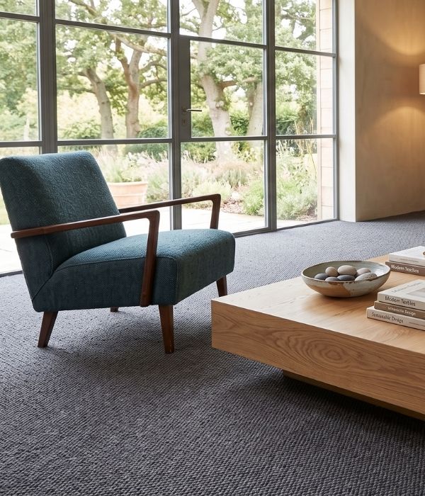 Wool Carpet Flooring installed by Jim's Flooring in a living room in a Australian Home.